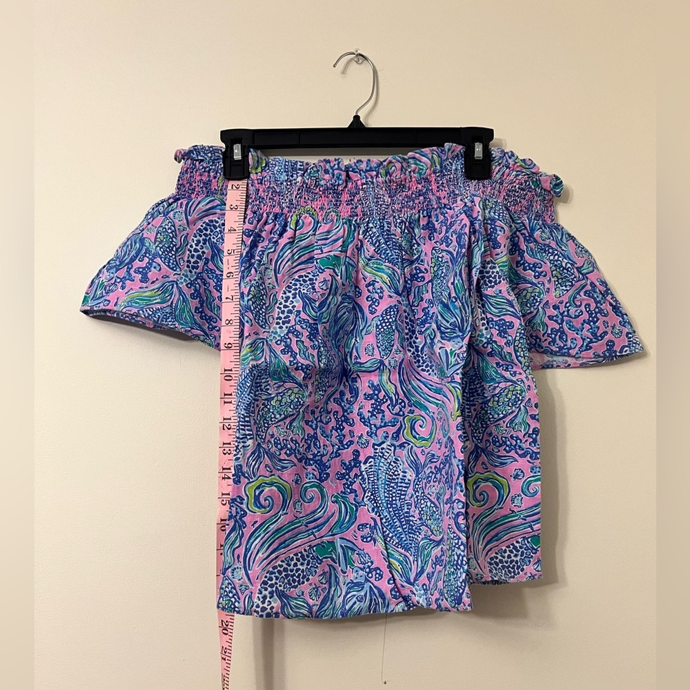 Lilly Pulitzer Leanne Off the Shoulder We Mermaid It - Picture 3 of 5